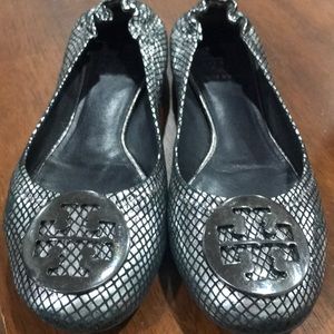 Pewter Tory Burch flats